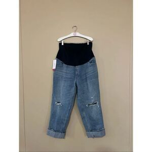 Isabel Maternity By Ingrid & Isabel Cropped Vintage Straight Jeans Woman’s Size